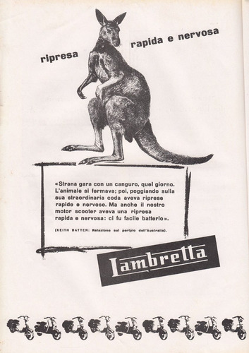 Italia 1954 Publicidad Scooter Lambretta Vintage Motos Mods