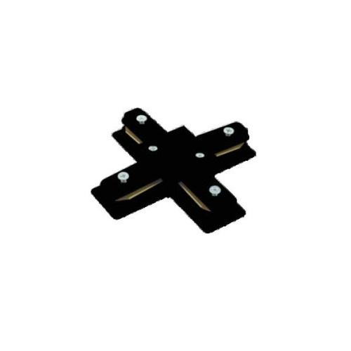 Conexão X Luminaria Trilho Eletrificado Preto - Conector X