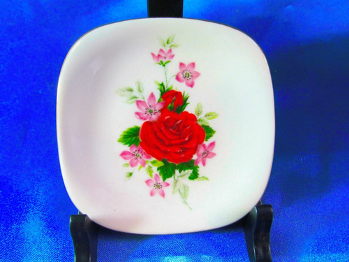 El Arcon Plato De Porcelana Verbano Motivo Rosa 9,5cm 1011