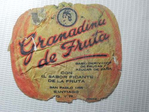Etiqueta Lautaro Granadina De Fruta Antigua Antofagasta