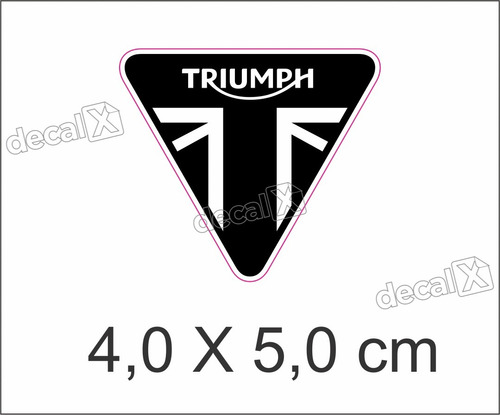 Emblema Adesivo Resinado Escudo Triumph Daytona 4x5 Rs06 Fk