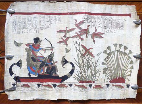 Papiro Egipcio Original Pergamino ( 58 Cm X 42 Cm ) (Usado)