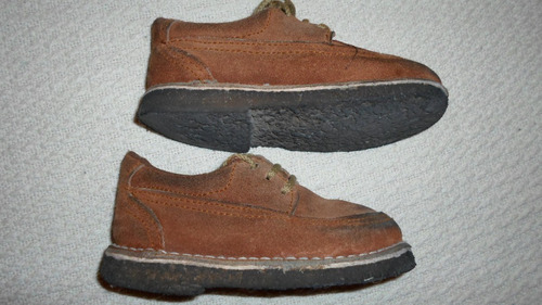 Zapatos Cuero Y Suela De Caucho Natural Niño Talle 28