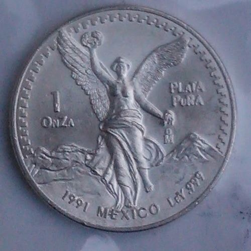 Onza Libertad 1991 Tipo 2 , Plata !! Muy Escasa !!