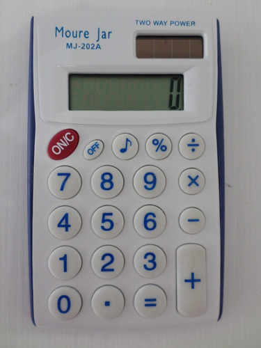 Calculadora Digital Branca E Azul 8 Digitos Moure Jar