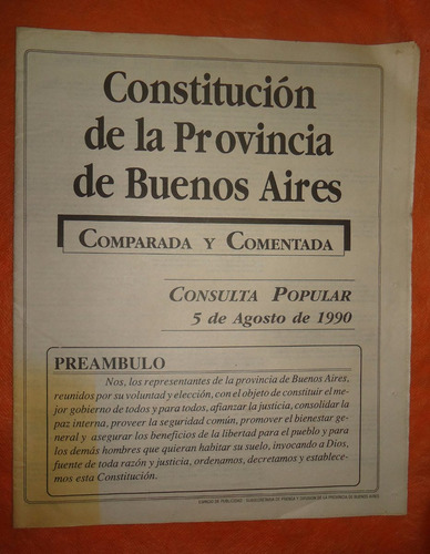 Constitución De La Provincia De Buenos Aires -1990
