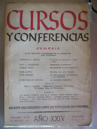 Cursos Y Conferencias / 1955 / Ingenieros Einstein Lisandro