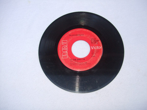 Disco Acetato 45 Elvis Presley In The Ghetto 1969 (Usado)