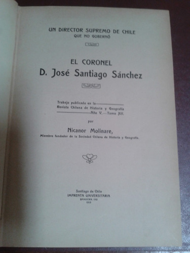 El Coronel Santiago Sanchez / Memorias De Lord Cochrane