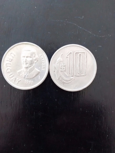 Numismatica Moneda De 10n$ -año 1981 -uruguay