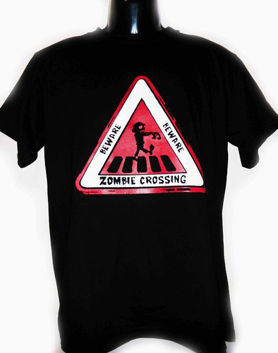 Camiseta De Zombie Crossing Walking Excelente Skpalace
