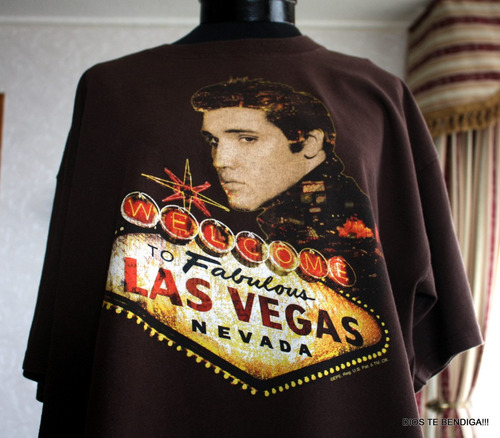 Elvis Presley Las Vegas Polera Vintage Coleccion Tl