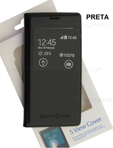 Capa Flip Cover S-view Samsung Galaxy S5 Mini G800 +película