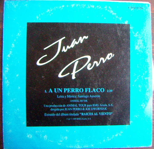 Cd Sencillo, Juan Perro, A Un Perro Flaco, Antonio Flores