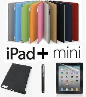 Funda Smart Cover iPad Mini + Back Cover + Lapiz + Mica