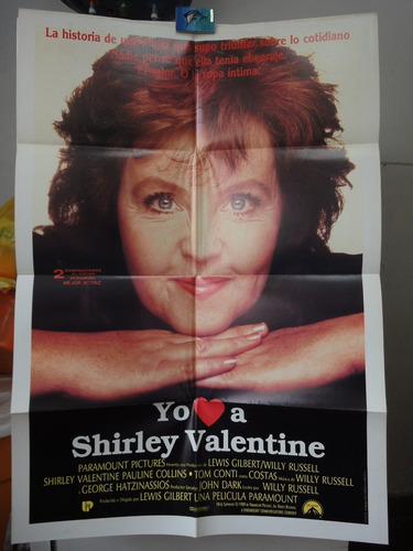 Poster Shirley Valentine Pauline Collins Lewis Gilbert 1989 (Usado)