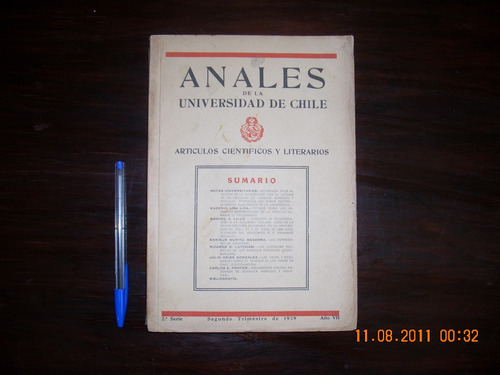 Anales De La Universidad De Chile. Segundo Trimestre De 1929