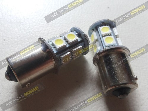 Lampada 13 Leds Branco / 1 Polo / P21w / 1156 / Ba15s - Ré