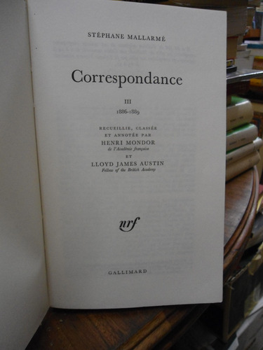 Mallarmé Correspondance Iii. 1886-1889 En Frances