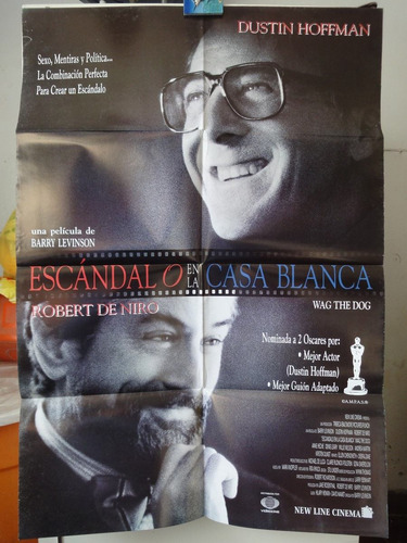 Poster Escandalo En La Casa Blanca Dustin Hoffman Robert De (Usado)