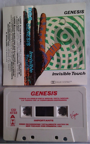 Genesis Invisible Touch Cassete Mexicano 1986 