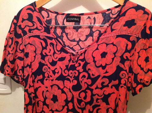 Remera -camisa - Blusa Fibrana Estampada M - Oferta!!!
