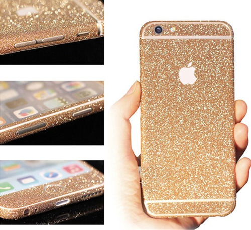 Sticker Brillante Escarchado Protector iPhone 5, 5c, 6 Y J5