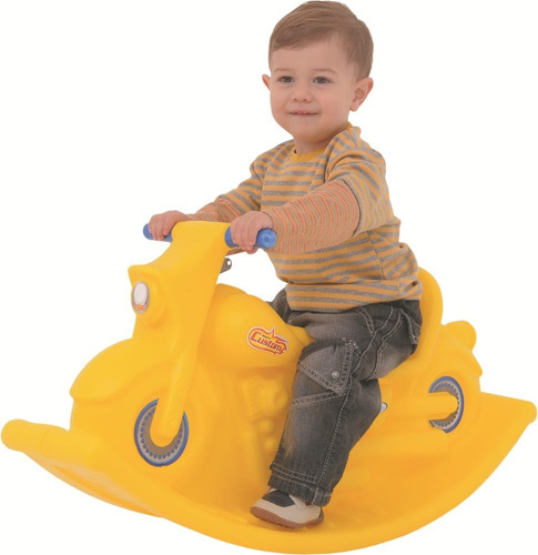 Gangorra Infantil De Plastico Moto Balanço Amarelo - Xalingo