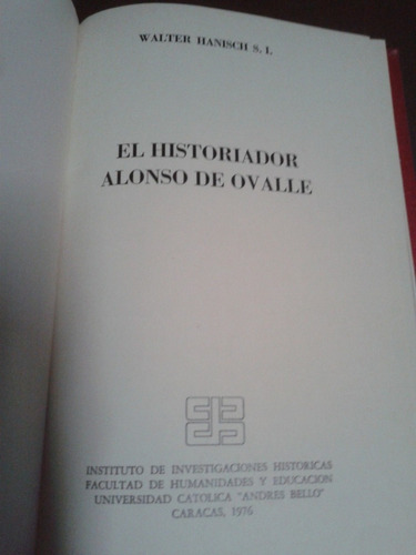 El Historiador Alonso De Ovalle