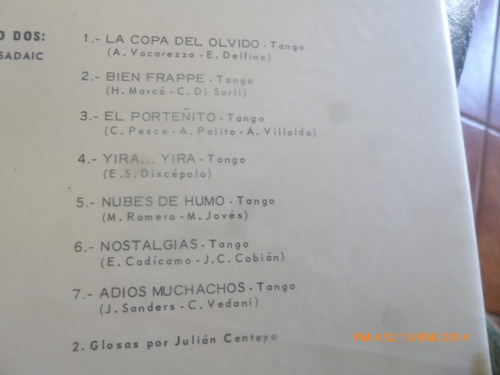 Vinilo Lp De Hugo Del Carril -mano A Mano (u721
