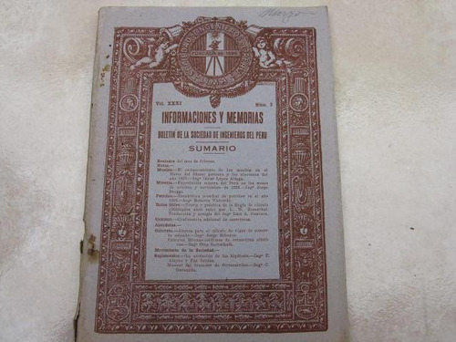 Mercurio Peruano: Boletin Ingenieria  3,  1929 L25 Ig8rn