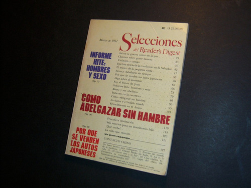 Selecciones Del Reader's Digest. Marzo De 1982