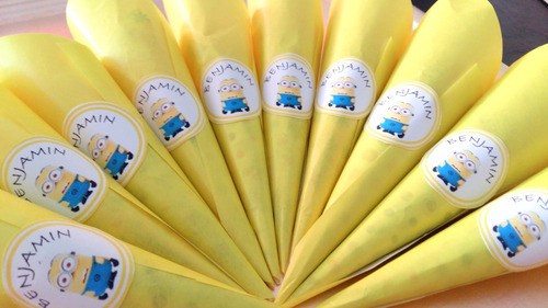 Minions Amarillos Candy Bar - 10 Chicos/70 Golosinas !