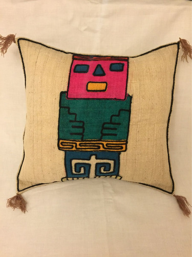Funda De Almohadón De Pura Lana Artesanal Salteña