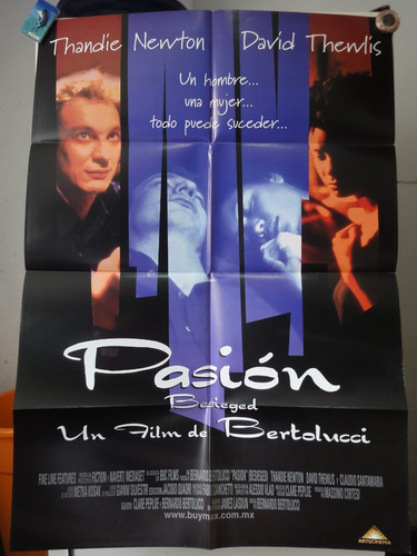 Poster Pasion Besieged Thandie Newton Bernardo Bertolucci 98