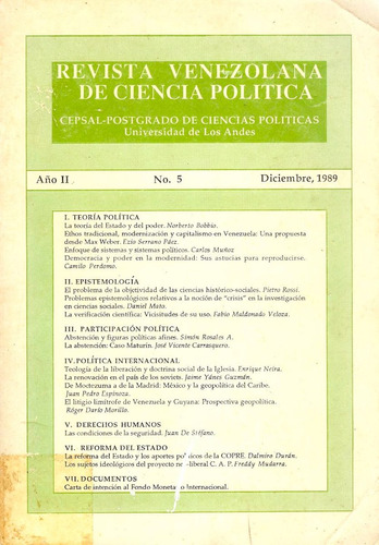 Revista Venezolana De Ciencia Politica N 5