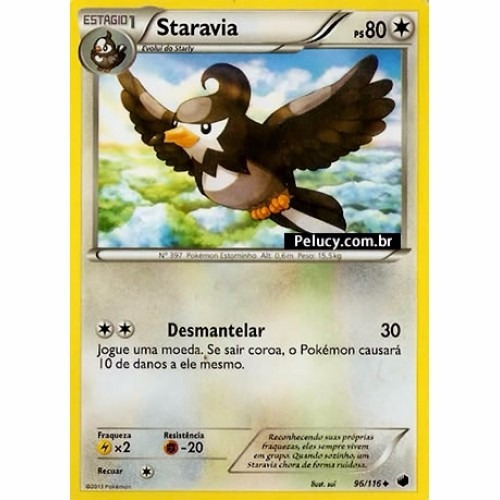 Staravia - Pokémon Normal Incomum 96/116 - Pokemon Card Game