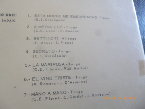 Vinilo Lp De Hugo Del Carril -mano A Mano (u721