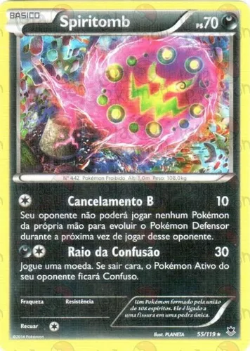 Pokemon Spiritomb Força Fantasma Card Carta Tcg Frete Inclus