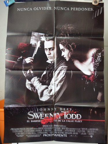 Poster Sweeney Todd Barbero Johnny Depp Helena Bonham Carter