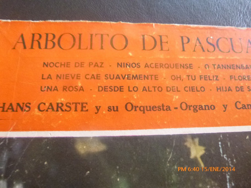Vinilo Lp De Arbolito De Pascua -hans Carte (u773