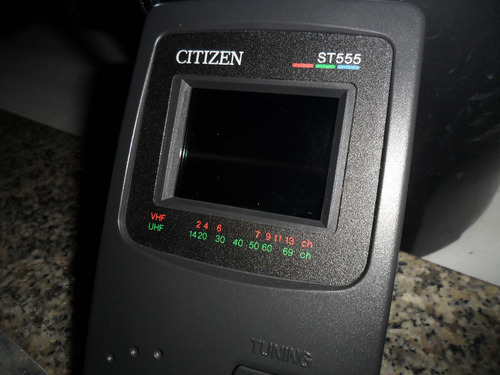 Tv Citizen St 555 Analógica Antiga Caixa E Manual Tela 2pol
