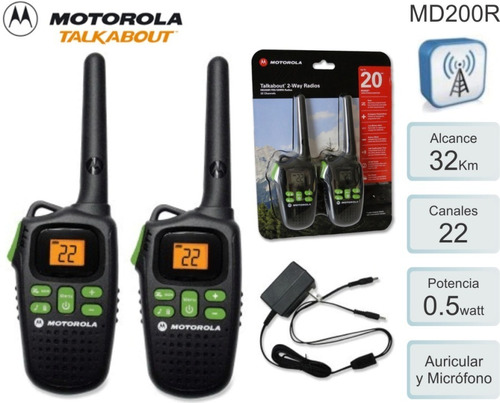 Handy Motorola Walkie Talkie Md200r 32km Envio
