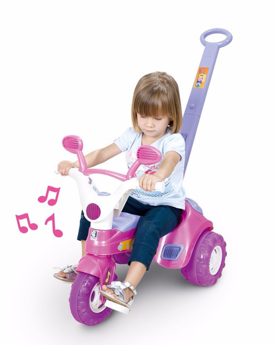 Triciclo Infantil Menina Baby Music Da Cotiplás Super Oferta