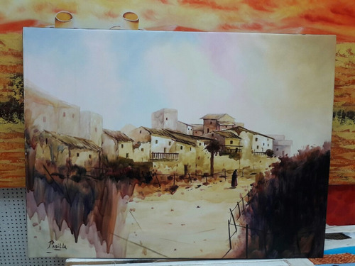 Cuadro Al Oleo Paisaje Andino.pinturas Para Sala Hogar