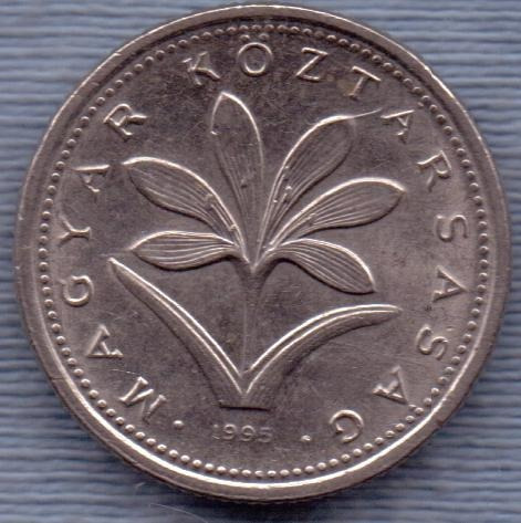 Imagen 2 de 2 de Hungria 2 Forint 1995 * Flor Nativa Del Lugar *