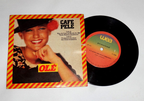 Compacto Capa Xuxa - Café Pelé Copa 1982 Hinos Clubes