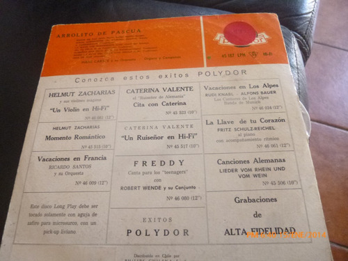 Vinilo Lp De Arbolito De Pascua -hans Carte (u773