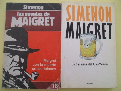 Lote De 2 Libros De Simenon Maigret Novela Policial