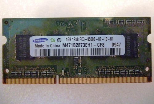 Memória Notebook  Ddr3 Samsung 1gb 1rx8 Pc3 8500s 07-10-b1